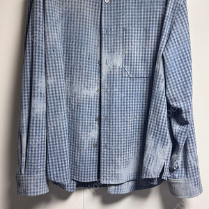 25SS 솔리드옴므 블루 체크셔츠 판맵합니다. (SIZE : 48)