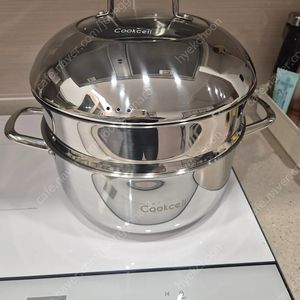 쿡셀 9L 통3중 스텐곰솥 찜기세트 미사용새상품 택포