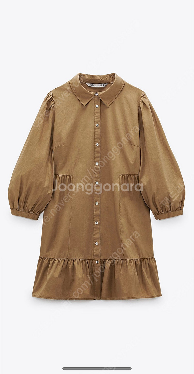 자라 포플린 셔츠 원피스 S사이즈--1