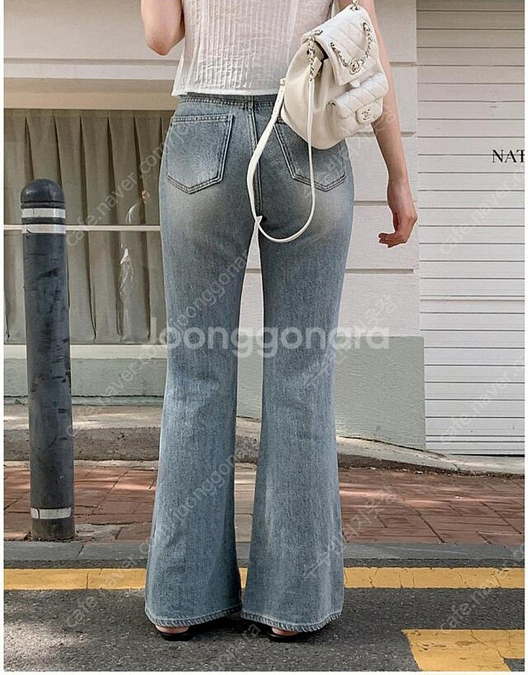 쇼퍼랜드 빈티지 워싱 세미 부츠컷 데님 팬츠 M사이즈(...--4