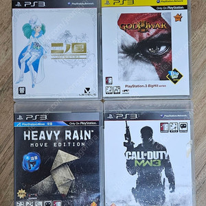 ps3 플스3 니노쿠니, 갓오브워3, 헤비레인, 콜오브듀티 모던워페어3 일괄