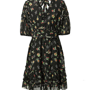 [새상품] 질스튜어트 블랙 실크혼방 플라워 원피스 55 정가 459,000원