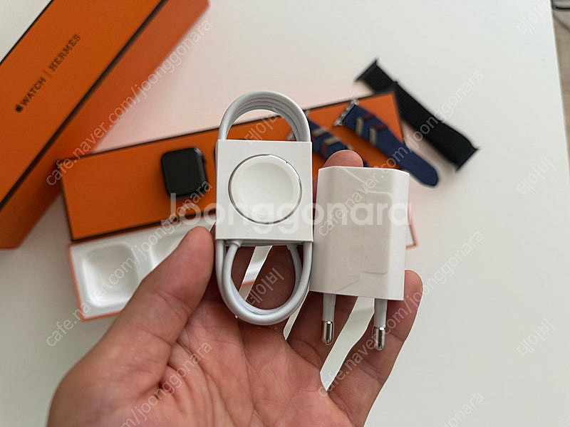 애플워치6 44mm 에르메스 누아르 S급 풀박스 + 스...--2