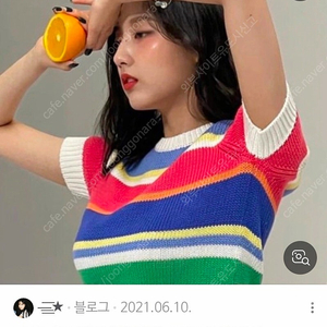 (택채새제품)폴로 랄프로렌 여성 스트라이프 숏슬리브 반팔 니트 스웨터