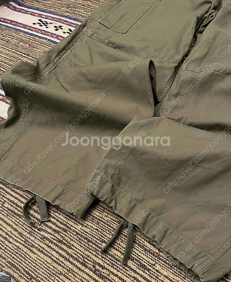 (1/30)rough side 러프사이드 사틴 밀리터리 카고팬츠 올리브--4