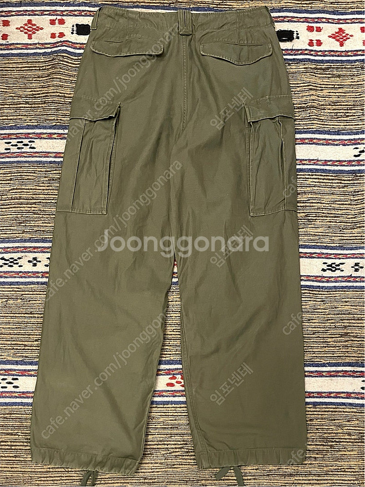 (1/30)rough side 러프사이드 사틴 밀리터리 카고팬츠 올리브--5