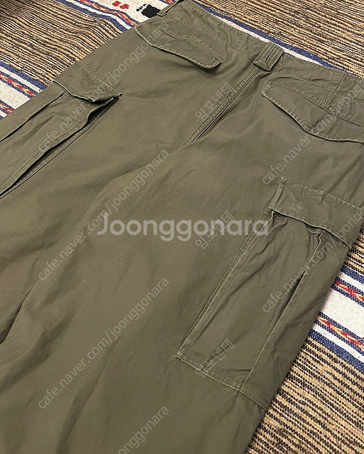 (1/30)rough side 러프사이드 사틴 밀리터리 카고팬츠 올리브--6