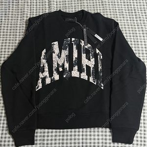 (L) Amiri 아미리 로고 맨투맨 블랙