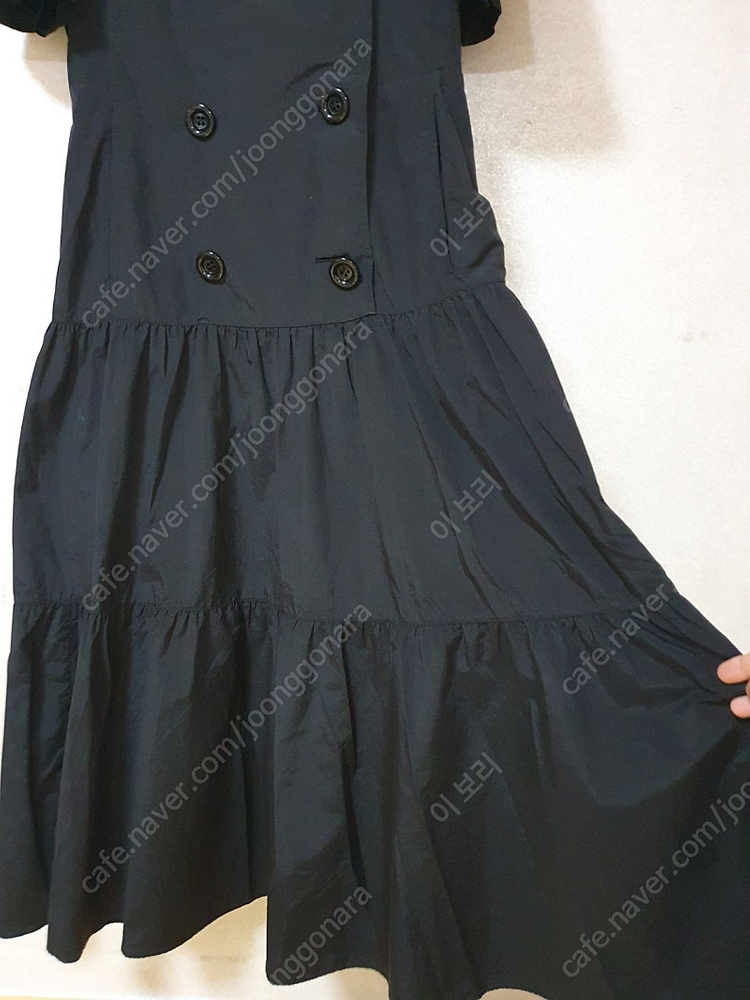 한섬 더스토어 THE STORE 더블 버튼 티어드 셔츠 원피스 이미지