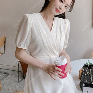 아뜨랑스 랩디자인 쉬폰 원피스