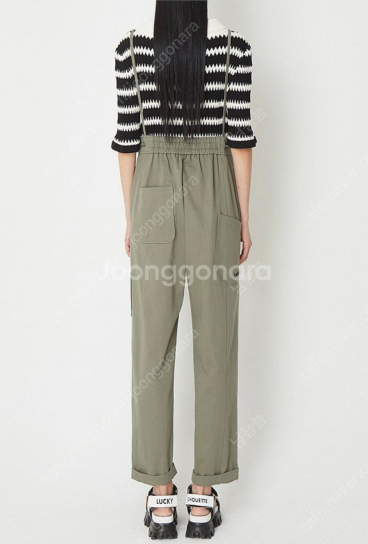 [택포] 럭키슈에뜨 서스펜더 롤업 팬츠 38사이즈--1