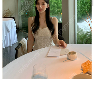 르옐 플라워 레이스 샤 드레스 S 새상품