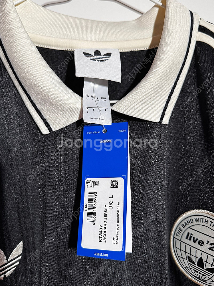 오아시스 아디다스 자카드 저지 (블랙- UK사이즈L)--1