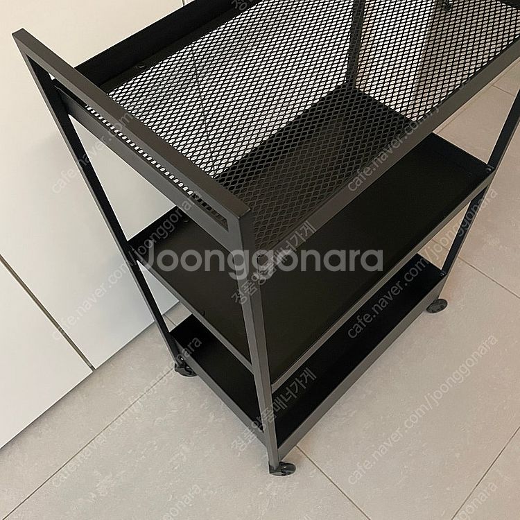 이케아 NISSAFORS 이동식 카트 트롤리 블랙 중고--4