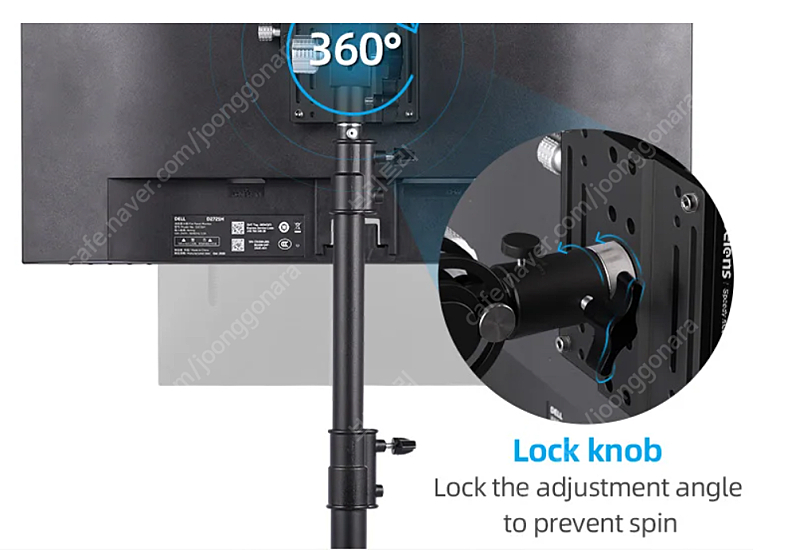 Selens-조절 가능 360 도 회전 범용 베이스 분리형 브래킷 디스플레이 스탠드--6