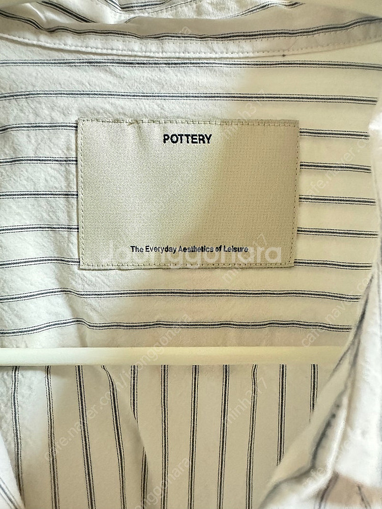 포터리 컴포트 셔츠 Beige Stripe 2(M) 사...--1