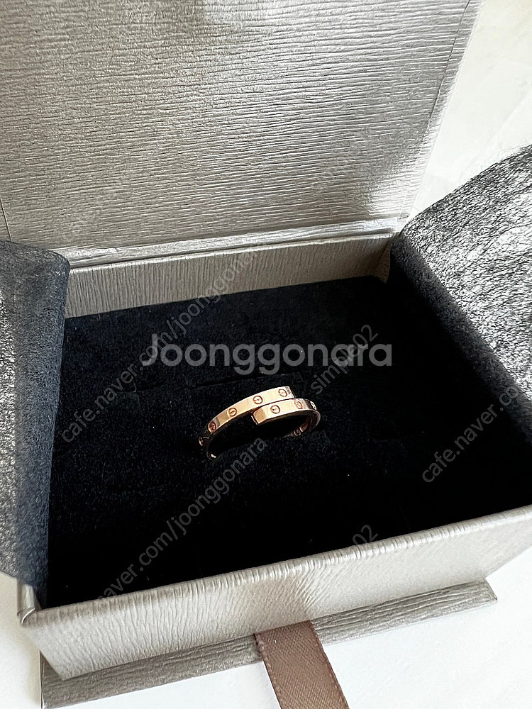 14k 러브링 디자인 로즈골드 반지 11호 택포--0