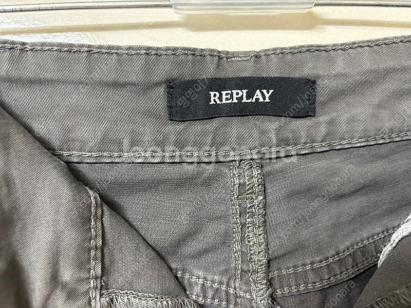 Replay 리플레이 워싱 그레이 숏팬츠 반바지 28~...--4