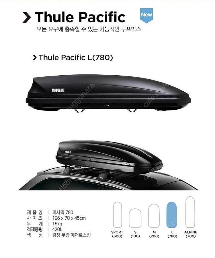 툴레 퍼시픽 780 루프박스 팝니다--0