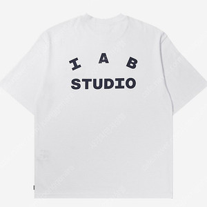 (XL)아이앱 스튜디오 티셔츠 화이트 네이비 iab studio