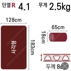 자충매트 캠핑 매트 씨투써밋 컴포트 플러스 SI 더블 다크 레드 2개 일괄