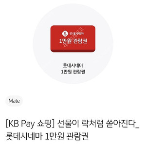 롯데시네마 1만원 관람권 300원에 판매