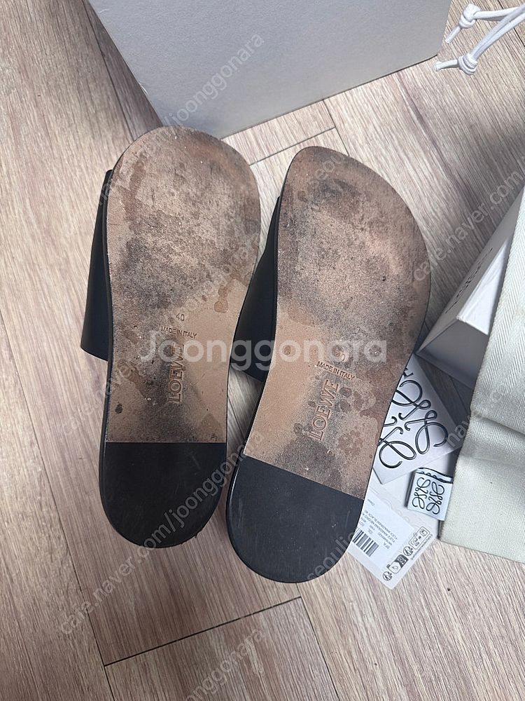 LOEWE. 로에베 가죽로고. 슬리퍼. 2025 SS ...--3