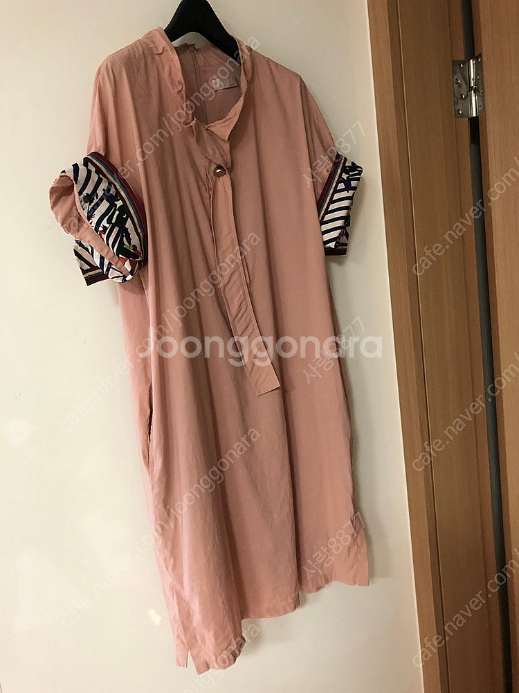 한섬 핑크 SJSJ 반팔 원피스 출근룩 올드머니룩 하객...--1
