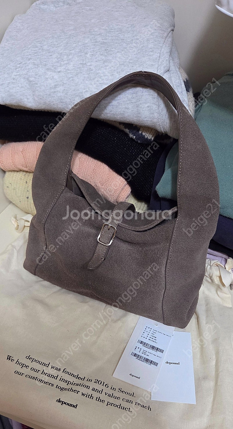 가을겨울에들기 좋은 드파운드 스웨이드 소가죽백.--6