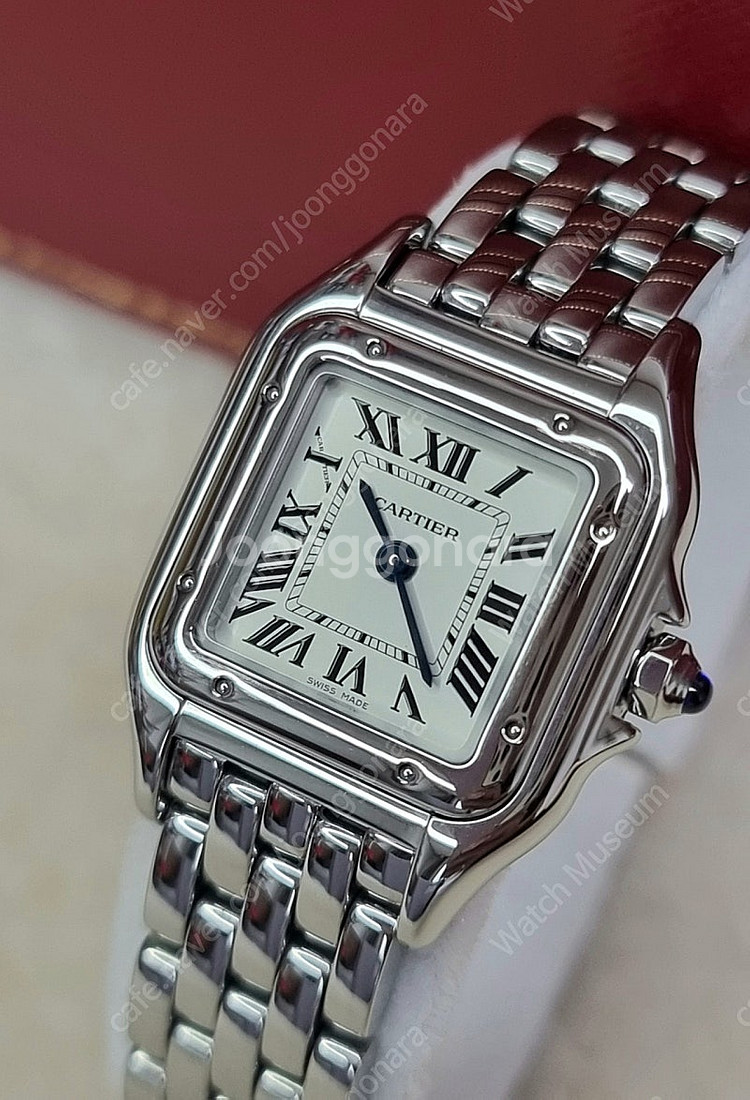 [까르띠에 풀세트] 신형 팬더 스몰 S 스틸 쿼츠 여성시계 21년--0