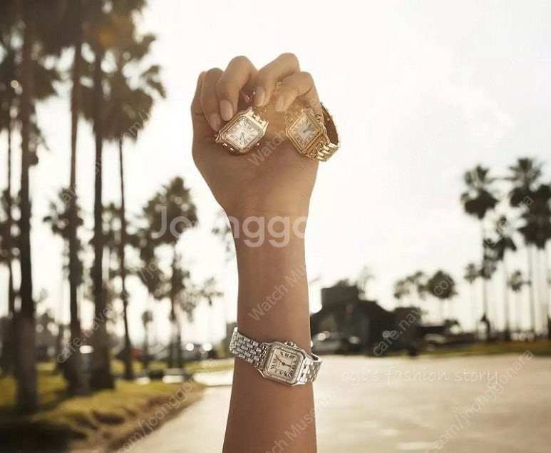 [까르띠에 풀세트] 신형 팬더 스몰 S 스틸 쿼츠 여성시계 21년--6