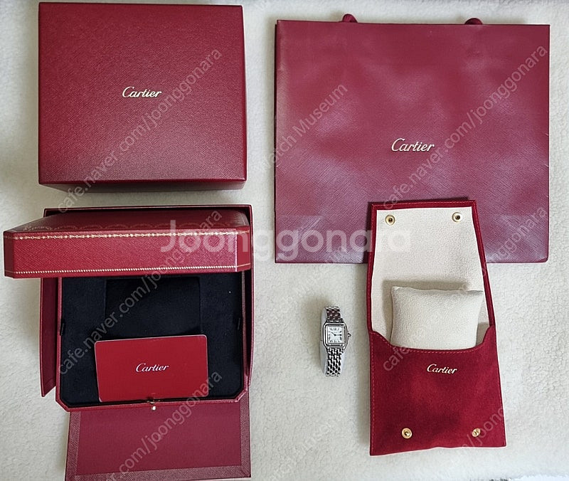[까르띠에 풀세트] 신형 팬더 스몰 S 스틸 쿼츠 여성시계 21년--9