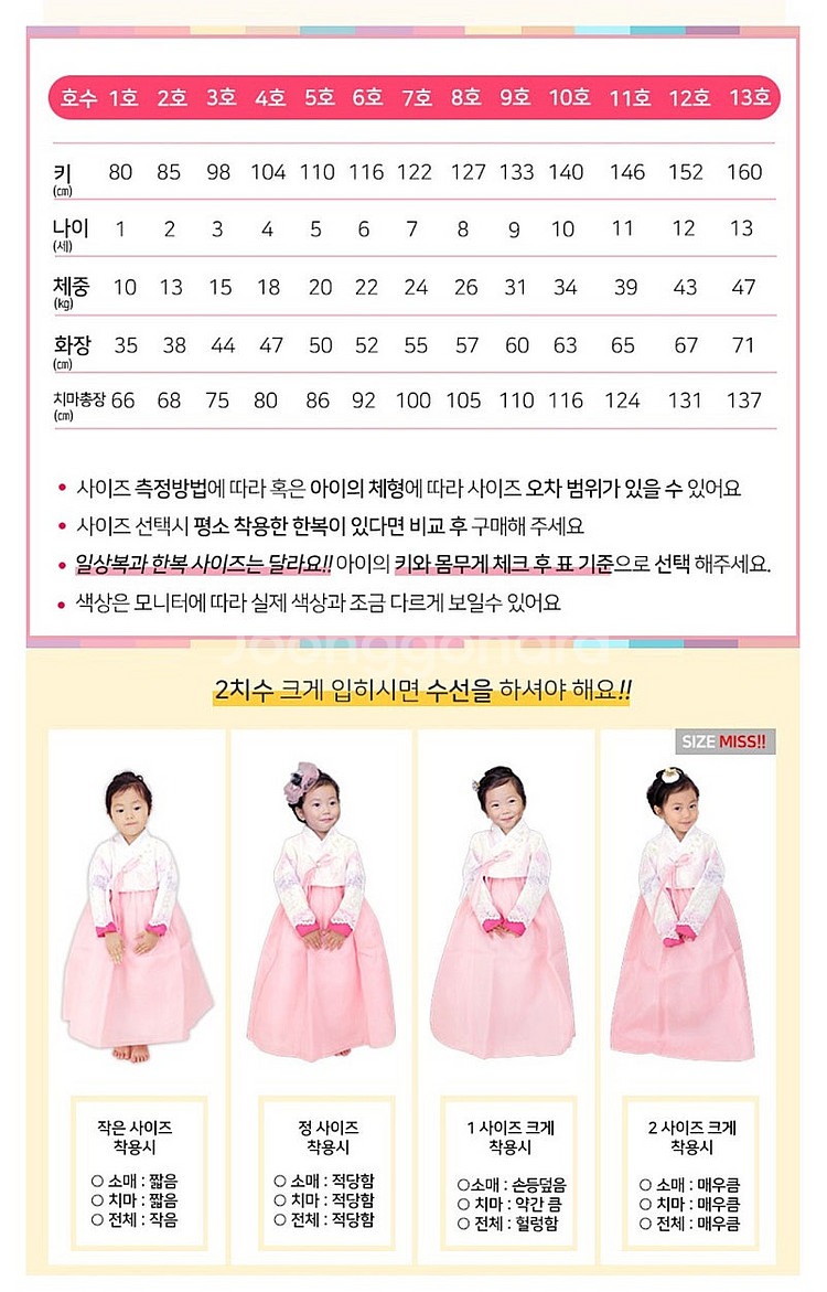 (새상품) 여아 아동 한복 3호--2