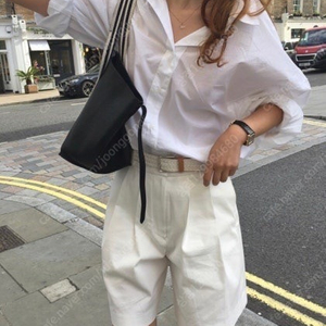 모네마켓(리본빛) 핀턱 하프 쇼츠 S사이즈 이미지