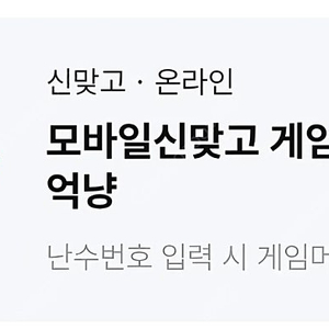 한게임 신맞고
