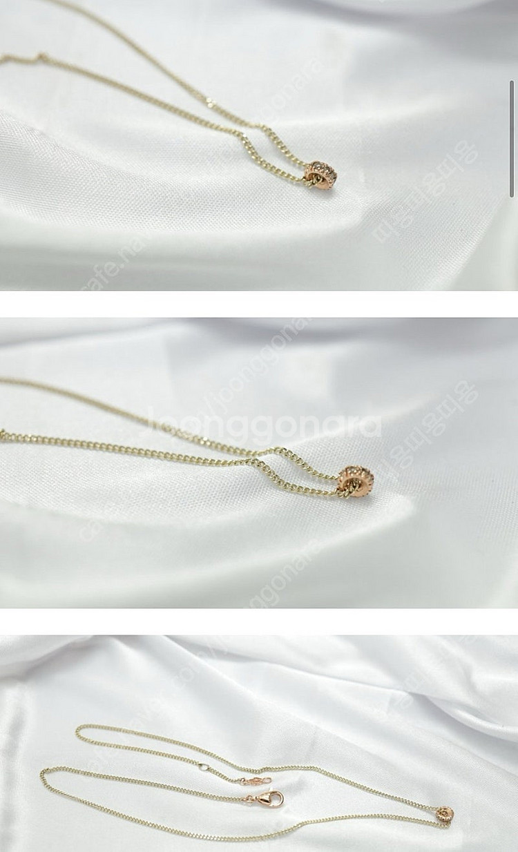 18k리얼화이트 목걸이 (38-40cm)--1