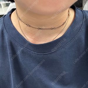 14k 블랙 초커 목걸이 33cm(도금비용뺀금액)