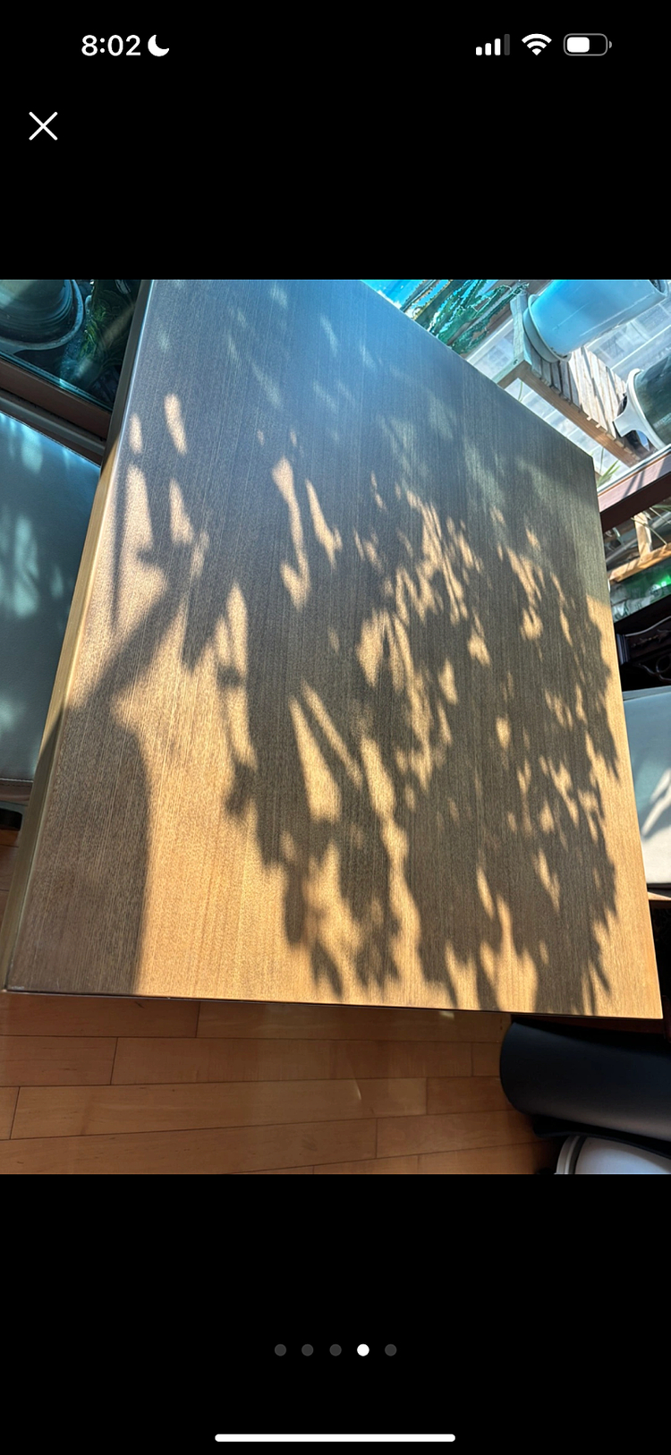 반값이하처분 브랜드가구 원목 테이블+ 브랜드원목가죽 회전의자 2개 세트 이미지