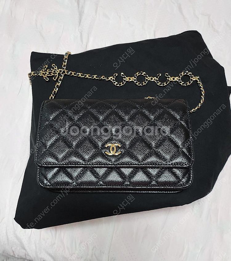 (정가이하, 정품)샤넬 캐비어 블랙 샴골 woc 판매합니다.(미스코코)--0