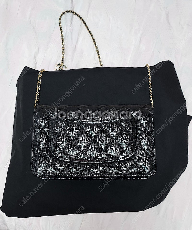 (정가이하, 정품)샤넬 캐비어 블랙 샴골 woc 판매합니다.(미스코코)--1