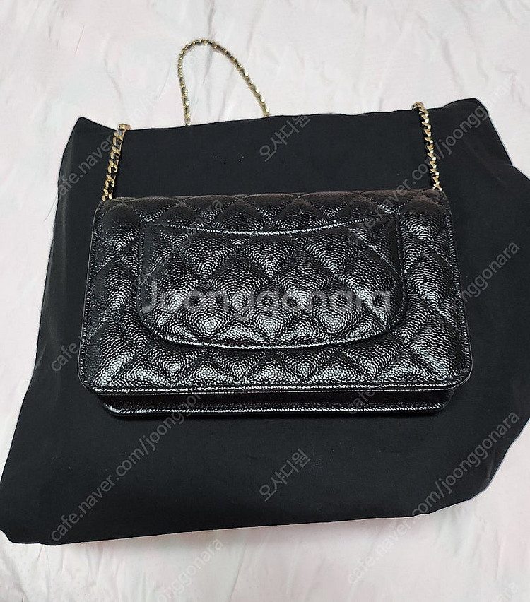 (정가이하, 정품)샤넬 캐비어 블랙 샴골 woc 판매합니다.(미스코코)--2