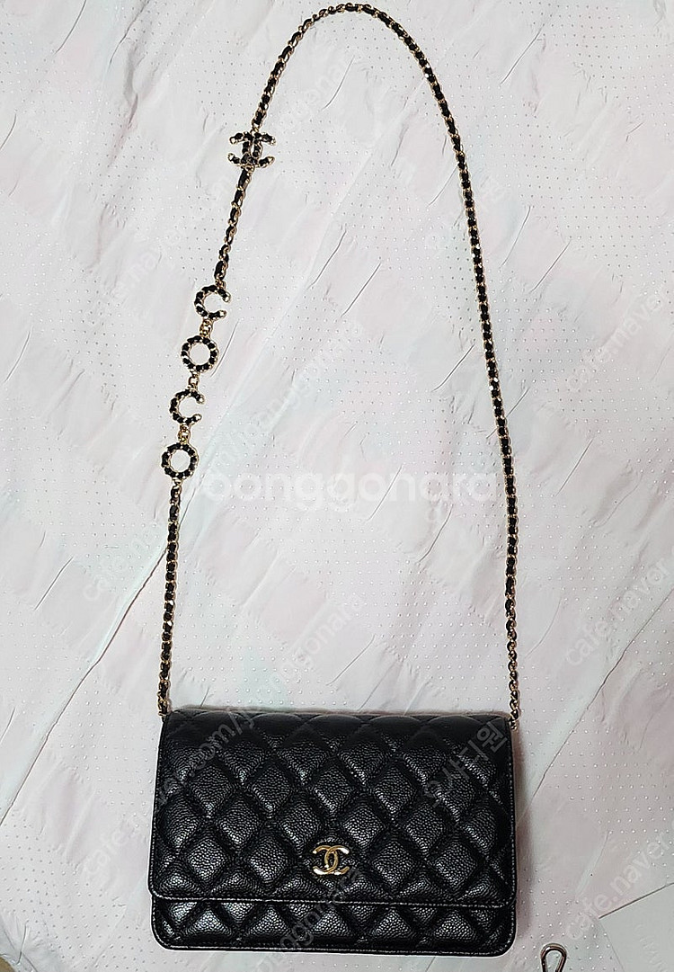 (정가이하, 정품)샤넬 캐비어 블랙 샴골 woc 판매합니다.(미스코코)--8