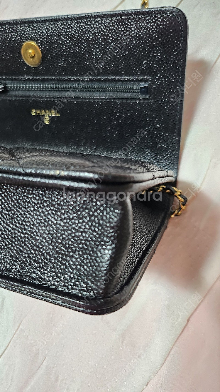 (정가이하, 정품)샤넬 캐비어 블랙 샴골 woc 판매합니다.(미스코코)--9