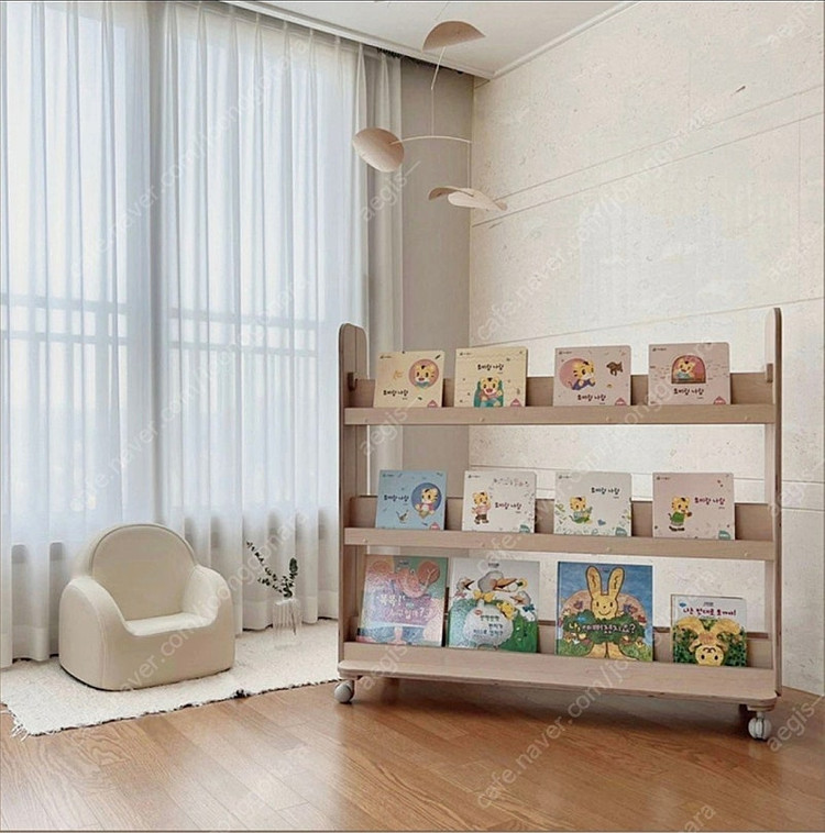 란가구 멀티전면책장 2세트 - 우드 이미지