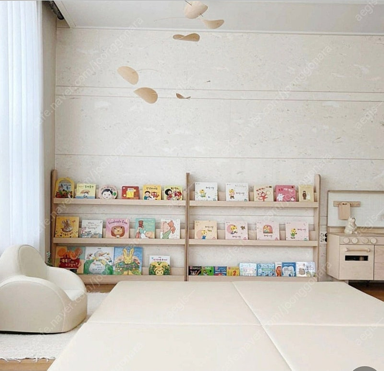 란가구 멀티전면책장 2세트 - 우드 이미지