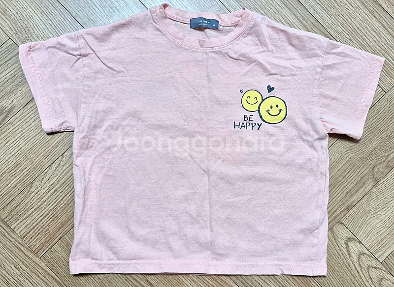 J.ROOM 핑크 스마일 반팔티 (사이즈M, 3~5세) 판매합니다--0