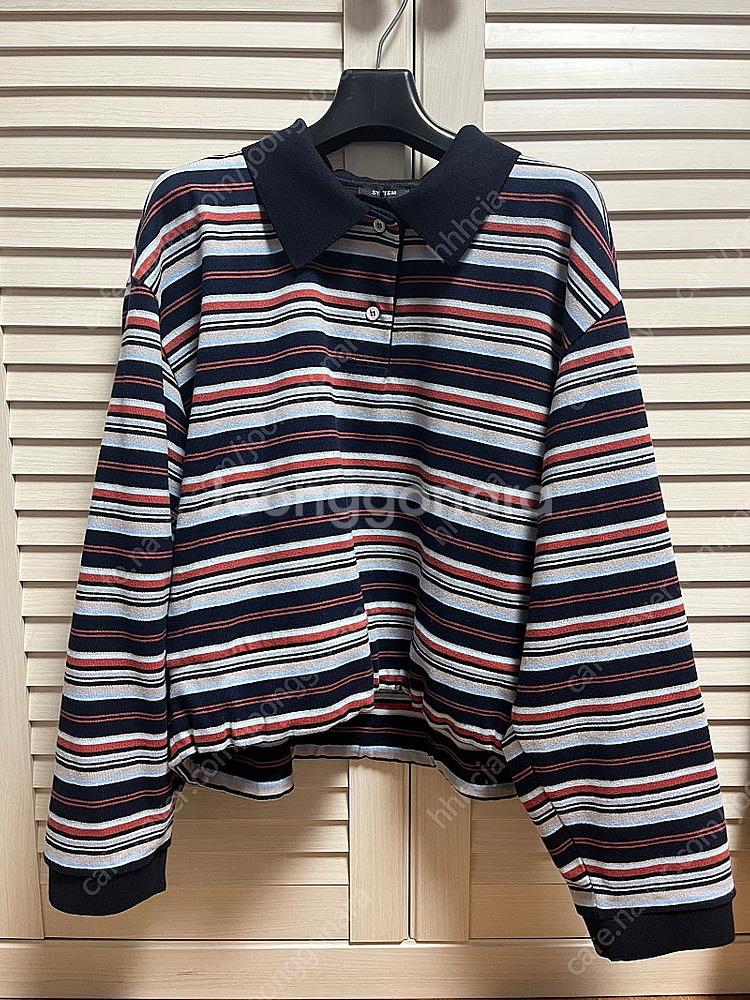 한섬 시스템 드로우스트링 스트라이프 탑--6