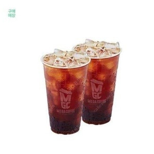 메가 아이스아메리카노 2잔