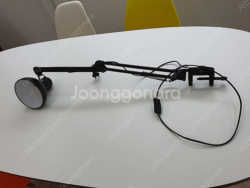 강화유리 타원형 테이블 +조명등 양도합니다--3