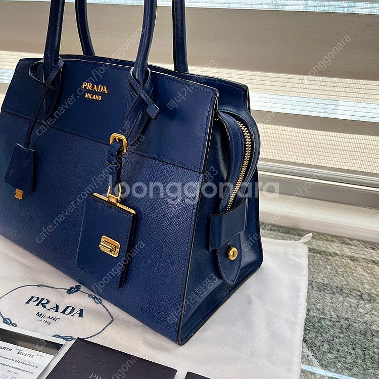 프라다 에스플러네이드 토트 숄더백 블루 여성가방--2